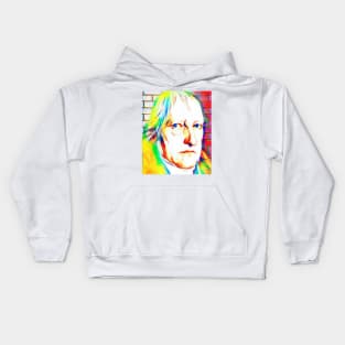 Georg Wilhelm Friedrich Hegel Colourful Portrait | Georg Wilhelm Friedrich Hegel Artwork 11 Kids Hoodie